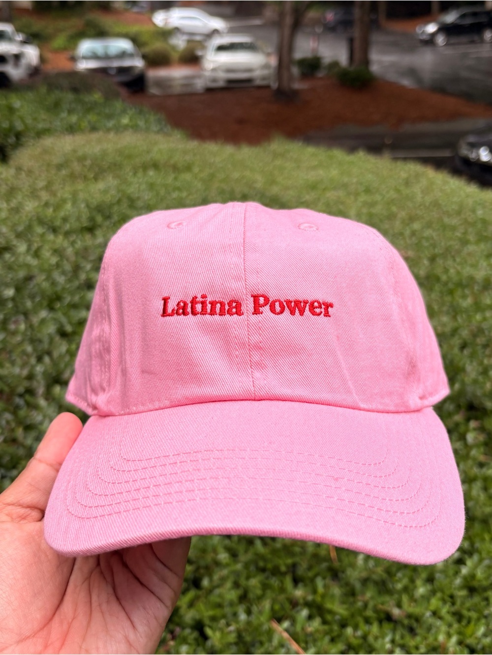Latina Power Pink Embroidered Baseball Cap